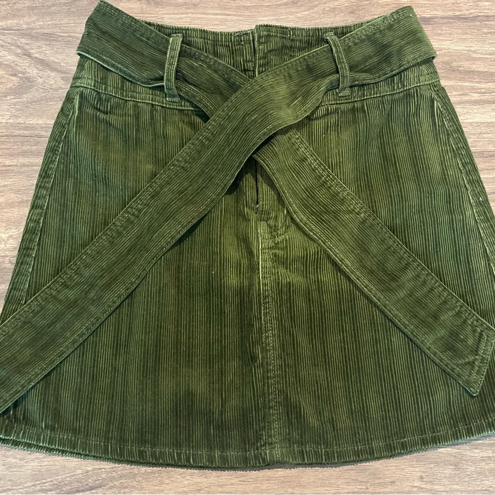 Green Corduroy Skirt